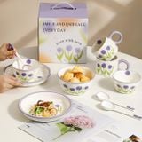  Set Bát Hoa Tulip Tím 