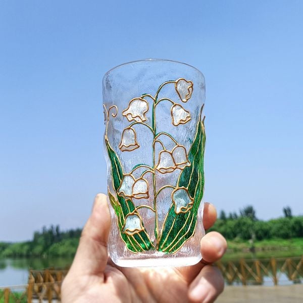  Cốc Hoa Linh Lan Vẽ Tay 