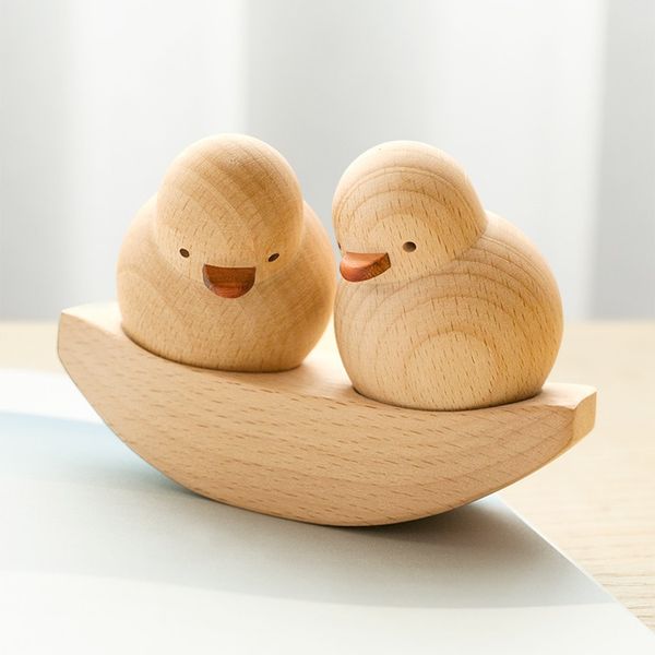  Tượng Gỗ Cặp Đôi Vịt 