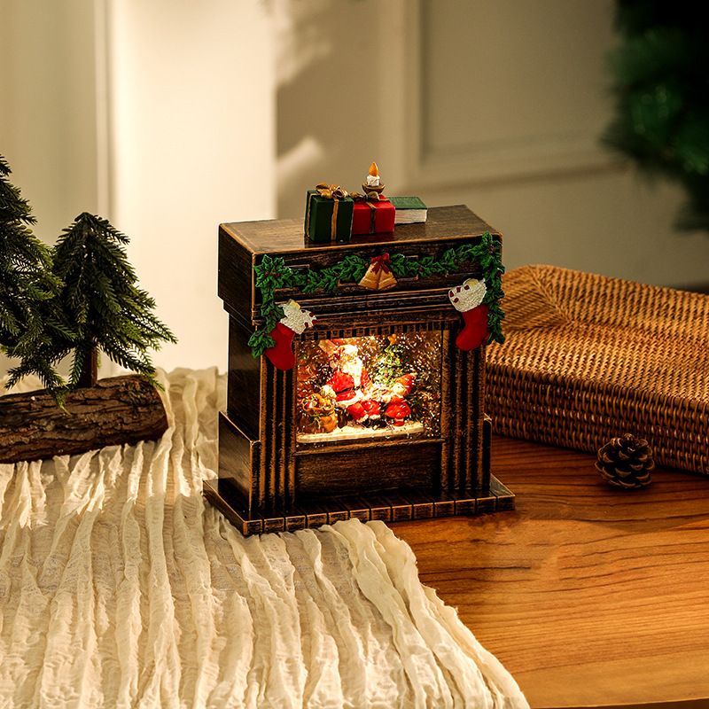  Hộp Nhạc Đèn Lò Sưởi Xmas 