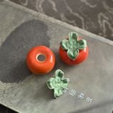  Trái Hồng Gốm Trang Trí Bàn Trà 