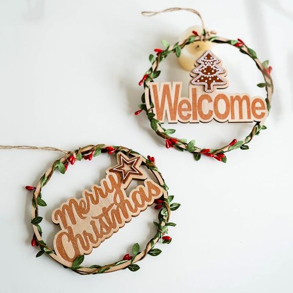  Vòng Giáng Sinh Gỗ 