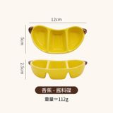  Đĩa Đựng Gia Vị Chuối 3 Ngăn 