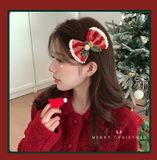  Kẹp Tóc Xmas Đỏ Tuyết 