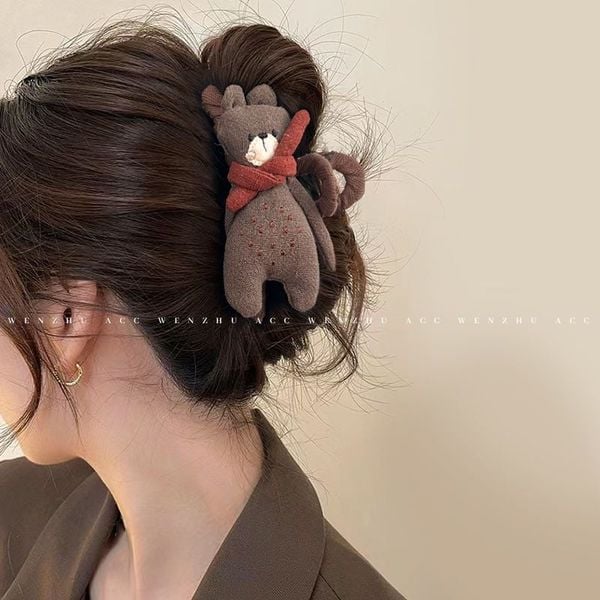 Kẹp Tóc Teddy Choàng Khăn 