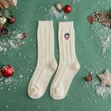  Tất Cotton Thêu Xmas 