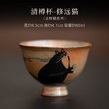  Chén Trà Gốm Mèo Mun 
