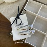  Kẹp Tóc Bạc Trái Tim 