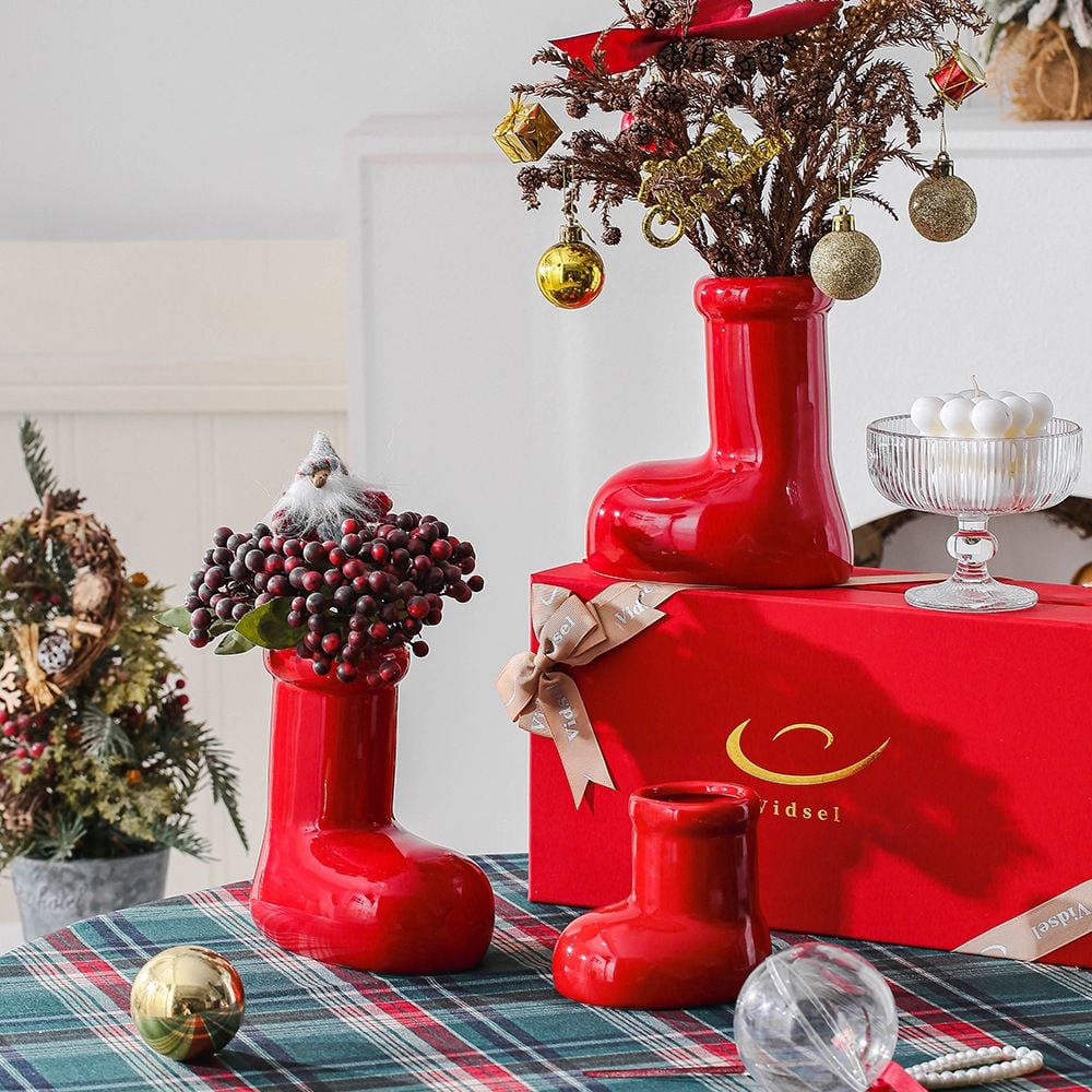  Bình Hoa Gốm Dáng Đôi Ủng 