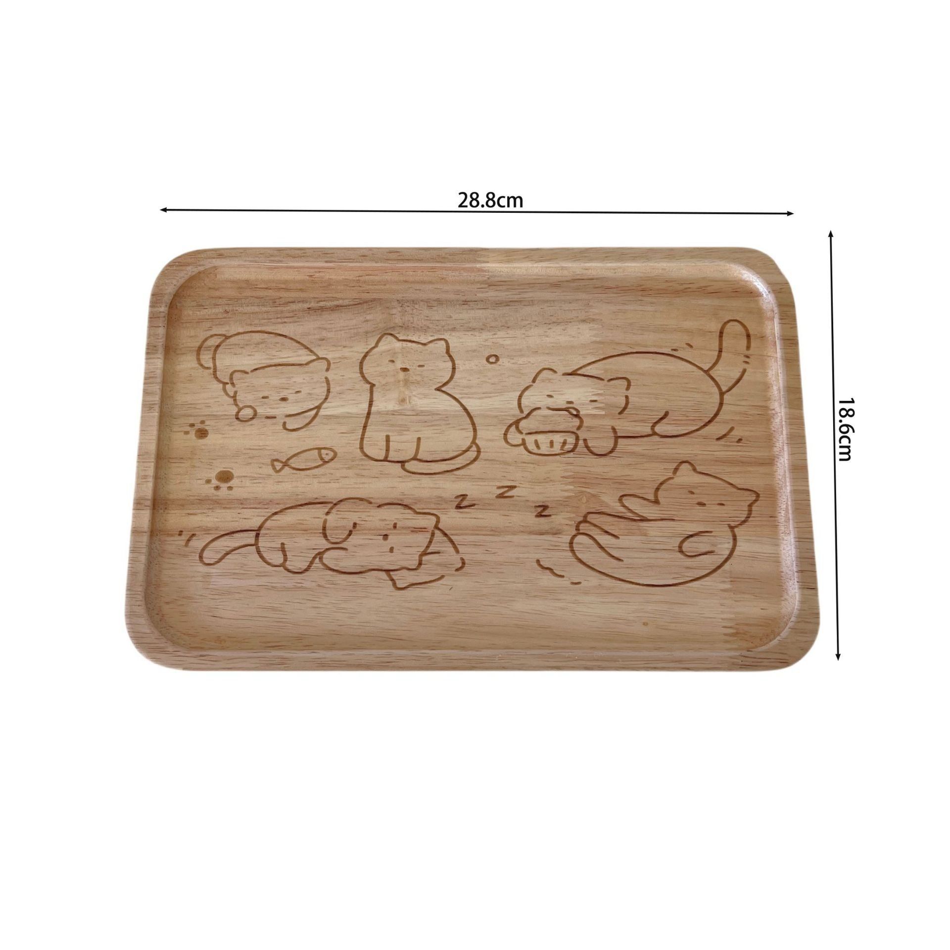  Khay Gỗ Hoạt Hình 