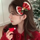  Kẹp Tóc Xmas Đỏ Tuyết 