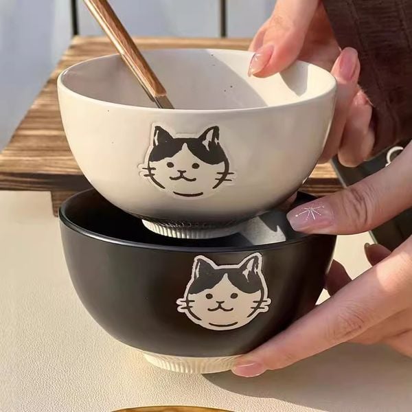  Bát Gốm Mèo Dễ Thương 