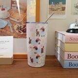  Cốc Giữ Nhiệt Cún Nơ Hồng 