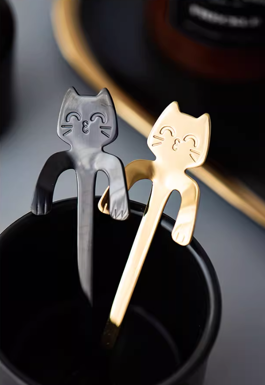  Thìa Inox Mèo Gold 