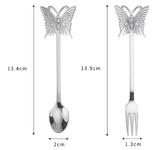  Thìa, Dĩa Inox Bướm 