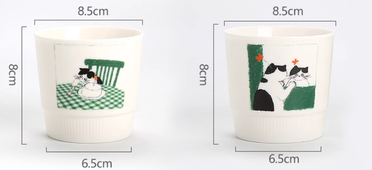  Cốc Mèo Xanh Lá 