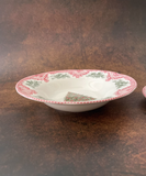  Bát, Đĩa Cây Thông Nơ Đỏ Retro 