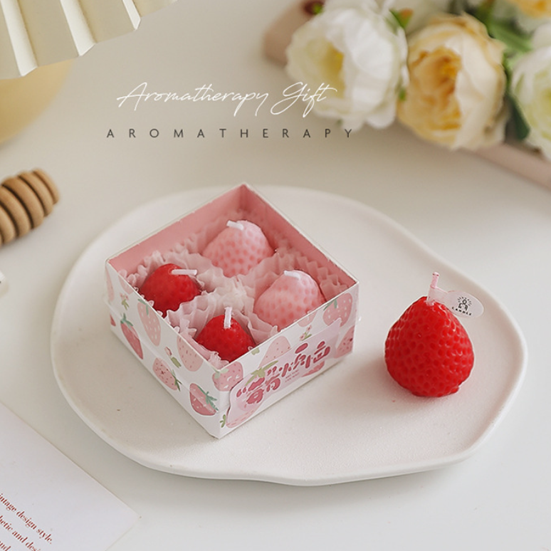  Set Nến Thơm Dâu Tây (4 Nến) 