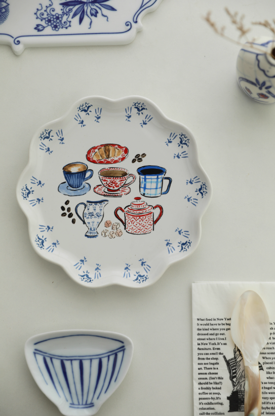  Đĩa Gốm Afternoon Tea 