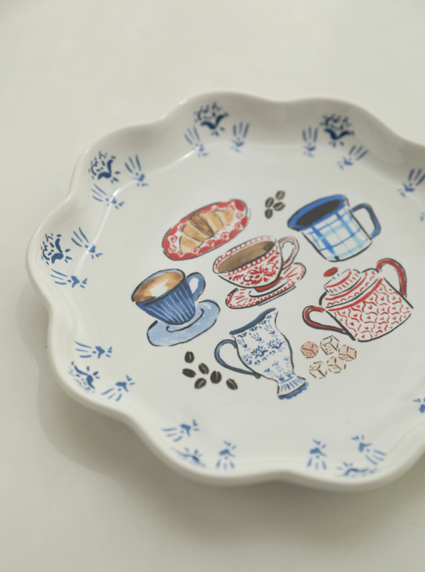  Đĩa Gốm Afternoon Tea 