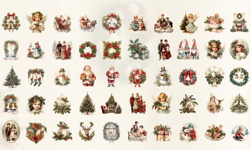  Set Sticker Xmas 
