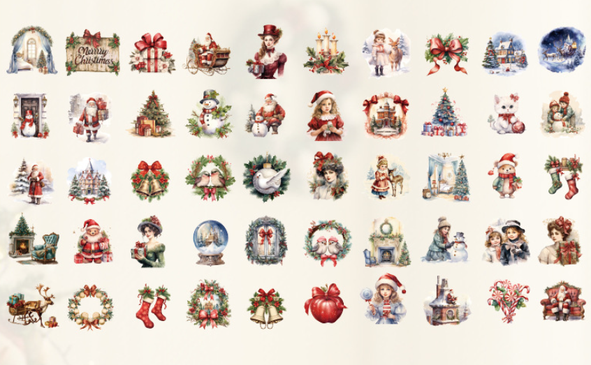  Set Sticker Xmas 