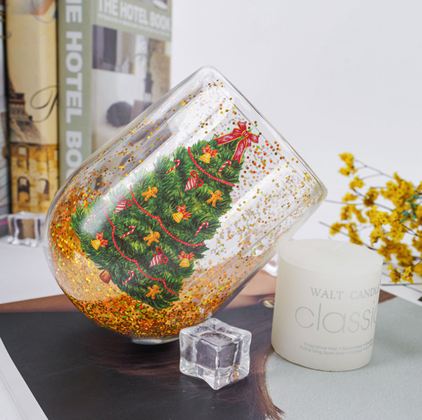  Cốc Cây Thông Lấp Lánh Nơ Đỏ 