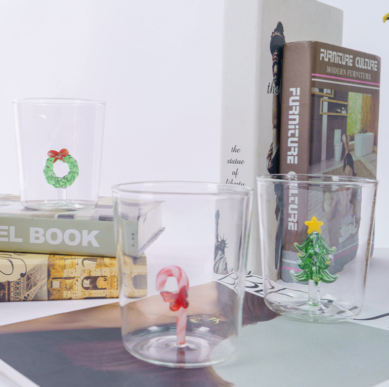  Cốc Thủy Tinh Giáng Sinh Không Quai 