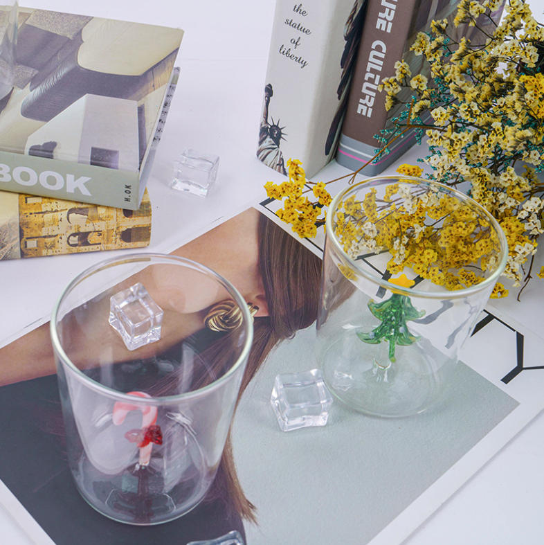  Cốc Thủy Tinh Giáng Sinh Không Quai 