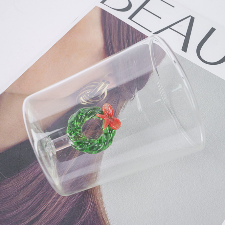  Cốc Thủy Tinh Giáng Sinh Không Quai 