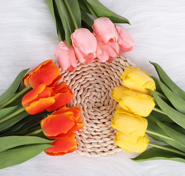  Cành Hoa Tulip Lụa 