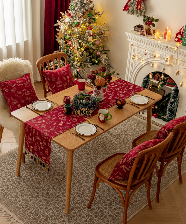  Khăn Trải Bàn Christmas Đỏ HoHoHo 