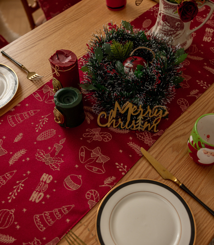  Khăn Trải Bàn Christmas Đỏ HoHoHo 