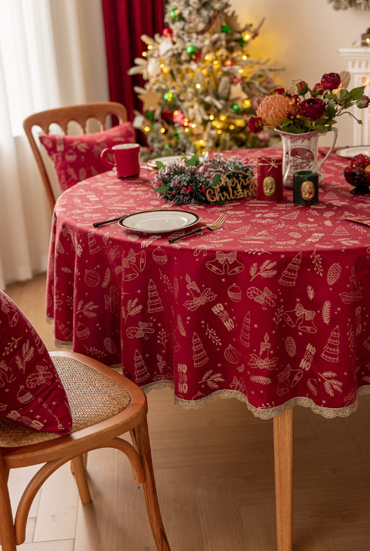  Khăn Trải Bàn Christmas Đỏ HoHoHo 