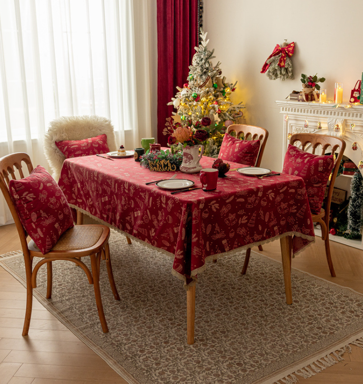  Khăn Trải Bàn Christmas Đỏ HoHoHo 