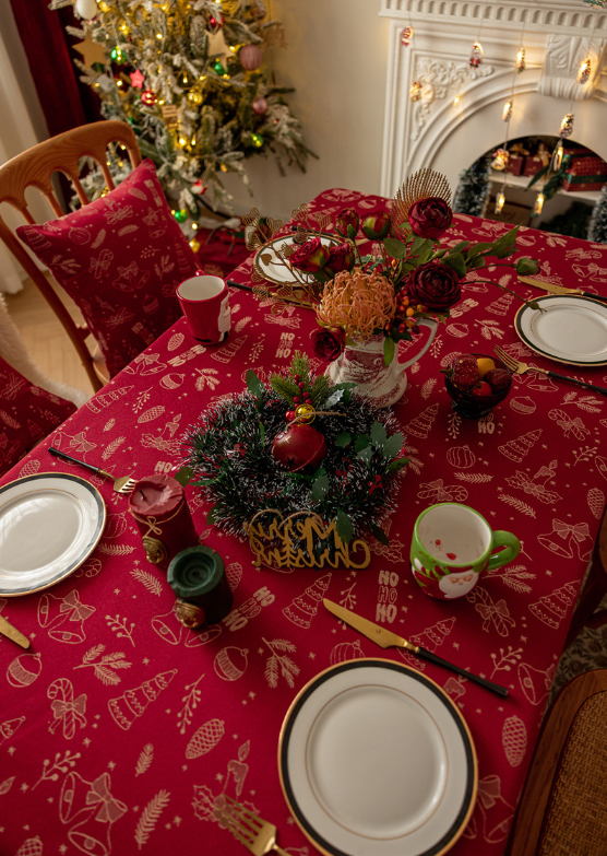  Khăn Trải Bàn Christmas Đỏ HoHoHo 