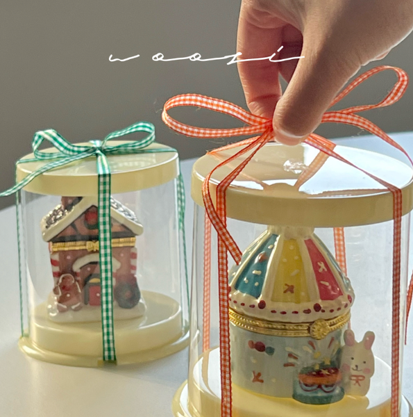  Nến Thơm Hũ Gốm Thỏ Bánh Kem 