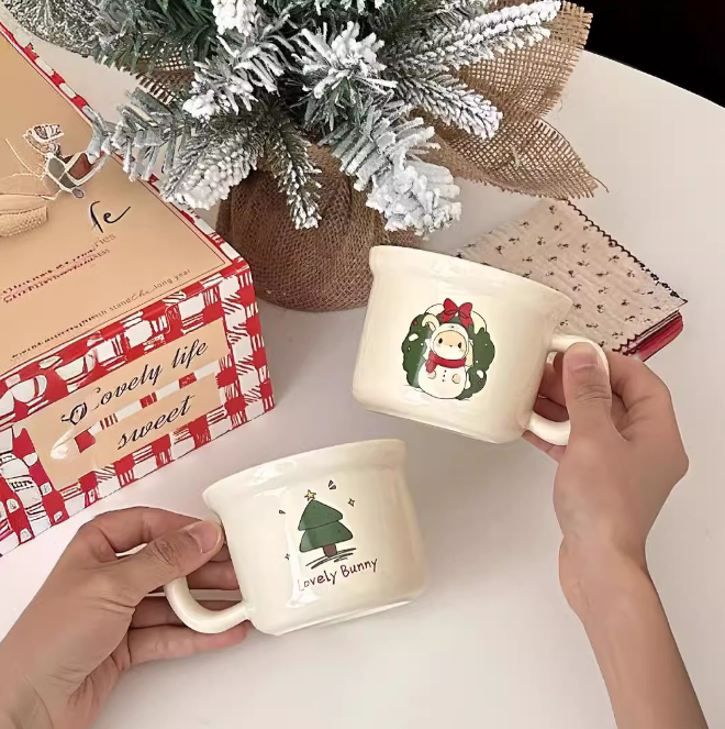  Cốc Lovely Bunny Giáng Sinh 