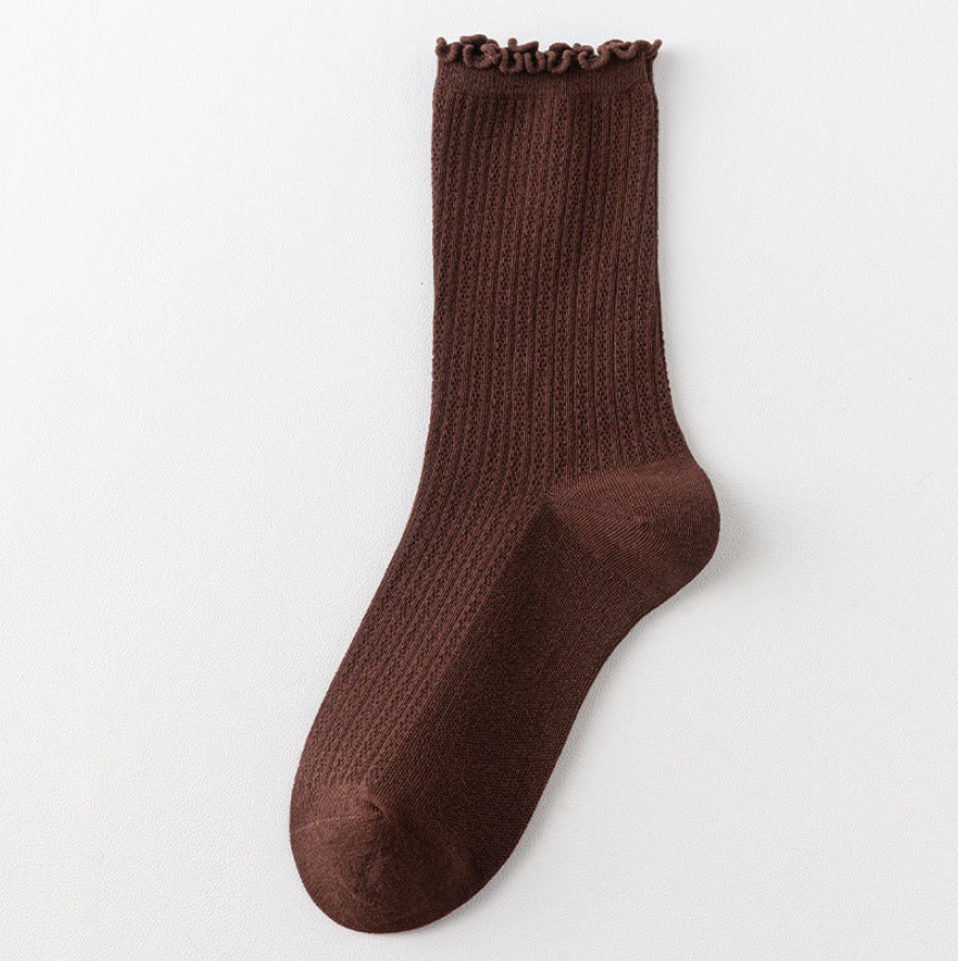  Tất Trơn Basic Viền Sóng 