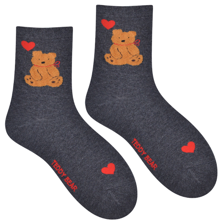  Tất Teddy Bear Trái Tim 45 