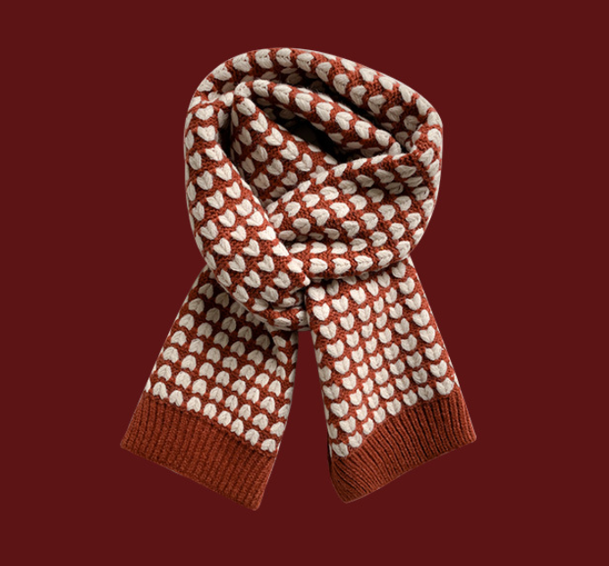  Khăn Quàng Cổ Họa Tiết Đỏ 