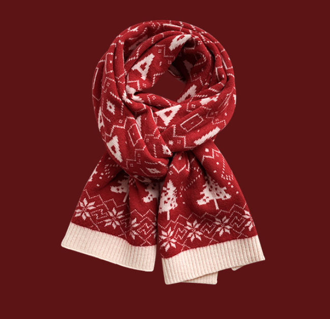  Khăn Quàng Cổ Họa Tiết Đỏ 