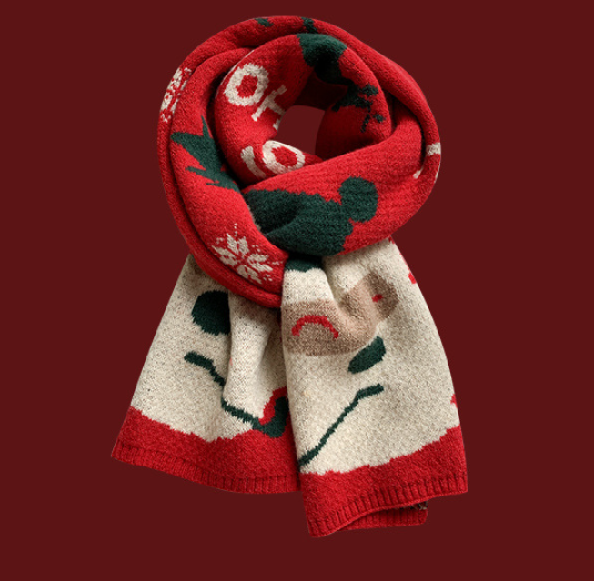  Khăn Quàng Cổ Họa Tiết Đỏ 