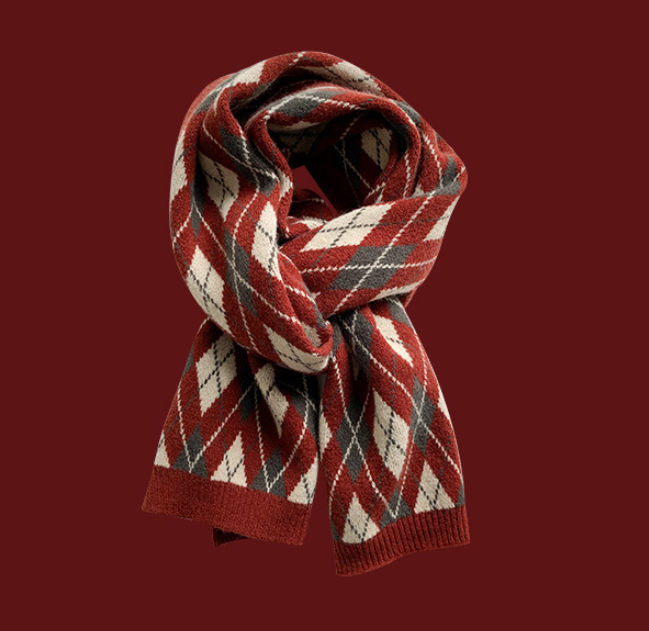  Khăn Quàng Cổ Họa Tiết Đỏ 