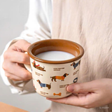  Cốc Đàn Cún Viền Nâu 