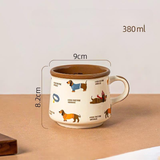  Cốc Đàn Cún Viền Nâu 