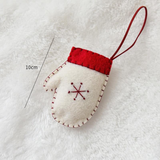 Treo Xmas Thêu Chỉ Trắng Đỏ 