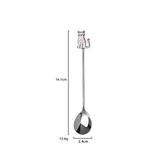  Thìa Inox Bạc Animal 