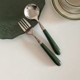  Set Thìa Dĩa Xanh Lá 