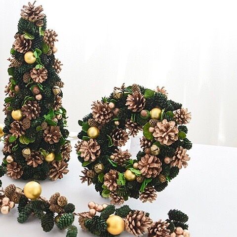  Vòng Cây Thông Bóng Gold 